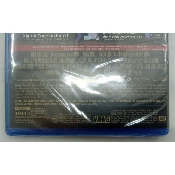 X-Men Dark Phoenix Blu-ray Digital Code Marvel Movie NEW Sealed - Picture 5 of 5